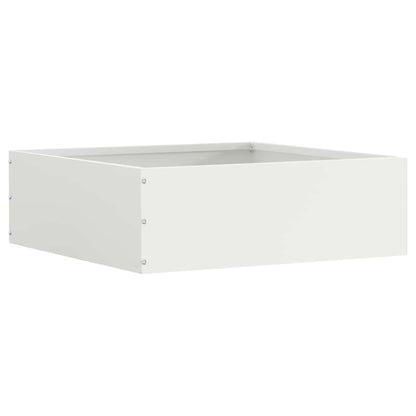Lawn Edging 6 pcs White 40 x 40 x 13 cm Steel