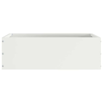 Lawn Edging 6 pcs White 40 x 40 x 13 cm Steel