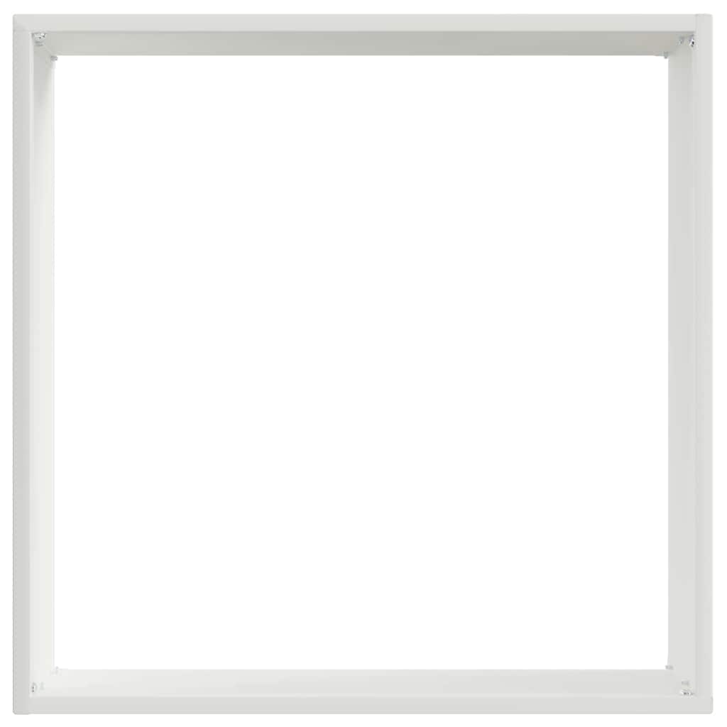 Lawn Edging 6 pcs White 40 x 40 x 13 cm Steel