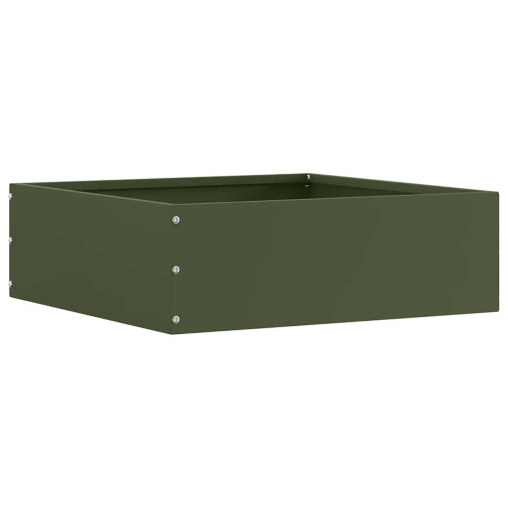Lawn Edging Olive Green 40 x 40 x 13 cm Steel