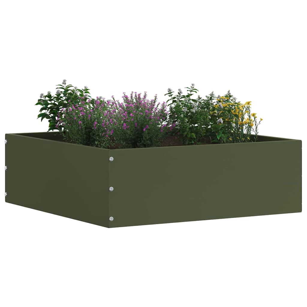 Lawn Edging Olive Green 40 x 40 x 13 cm Steel