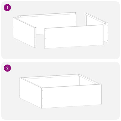 Lawn Edging 6 pcs 40 x 40 x 13 cm Stainless Steel Silver