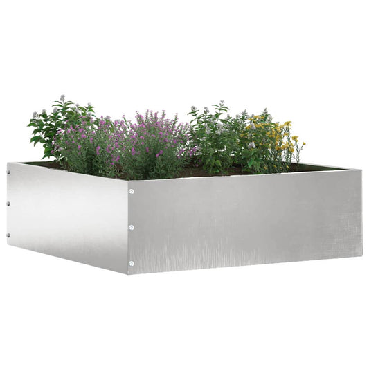 Lawn Edging 6 pcs 40 x 40 x 13 cm Stainless Steel Silver
