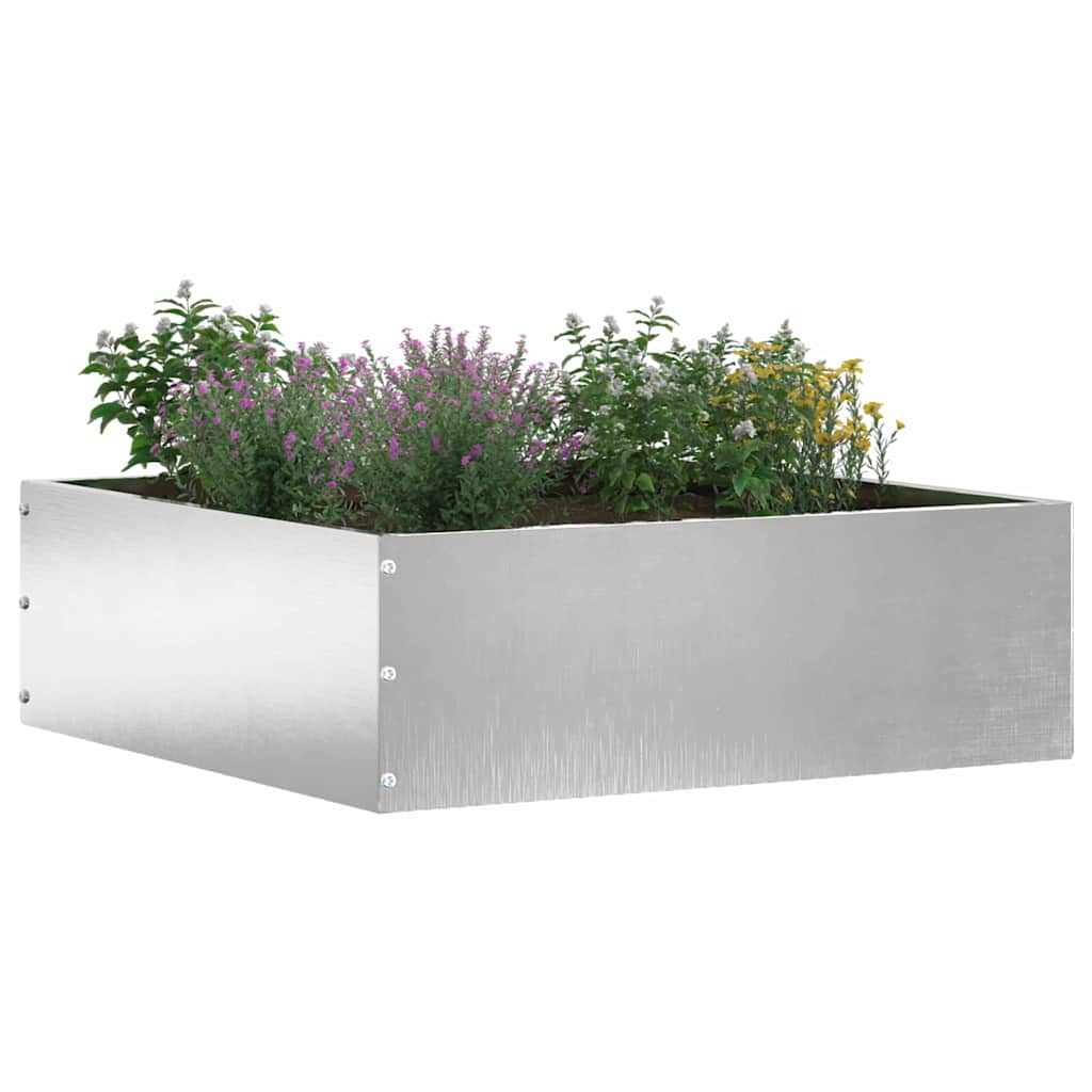 Lawn Edging 6 pcs 40 x 40 x 13 cm Stainless Steel Silver