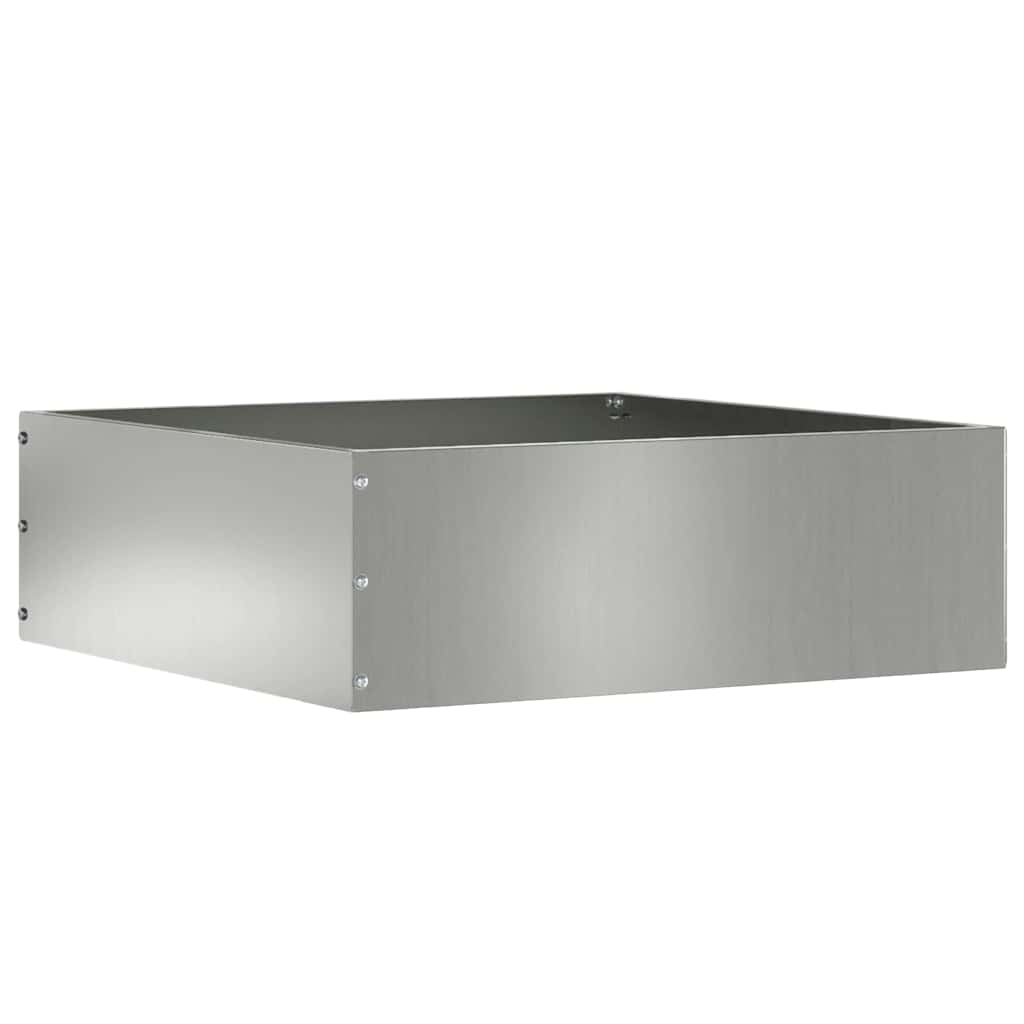Lawn Edging 6 pcs 40 x 40 x 13 cm Galvanised Steel Silver