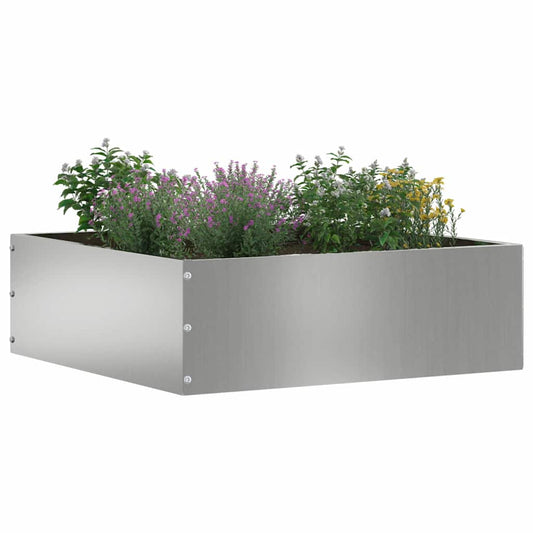 Lawn Edging 6 pcs 40 x 40 x 13 cm Galvanised Steel Silver