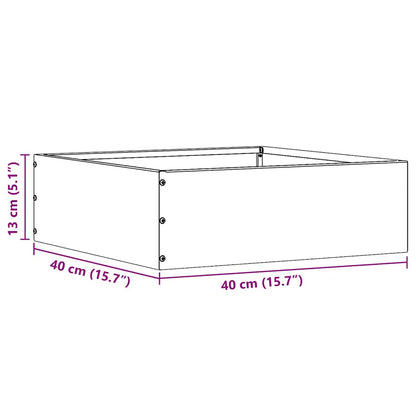 Lawn Edging 6 pcs 40 x 40 x 13 cm Galvanised Steel Silver