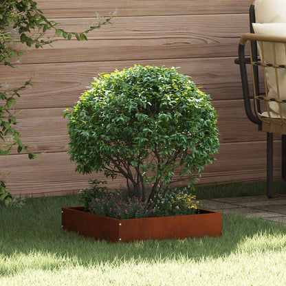 Lawn Edging Rusty 40 x 40 x 13 cm Weathering Steel