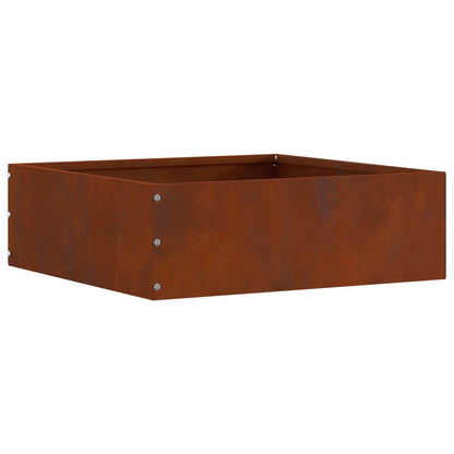 Lawn Edging 6 pcs Rusty 40 x 40 x 13 cm Weathering Steel