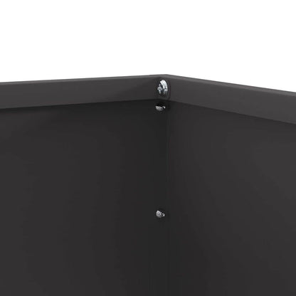 Lawn Edging 6 pcs Black 50 x 50 x 13 cm Steel