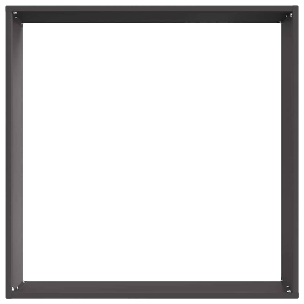 Lawn Edging 6 pcs Black 50 x 50 x 13 cm Steel