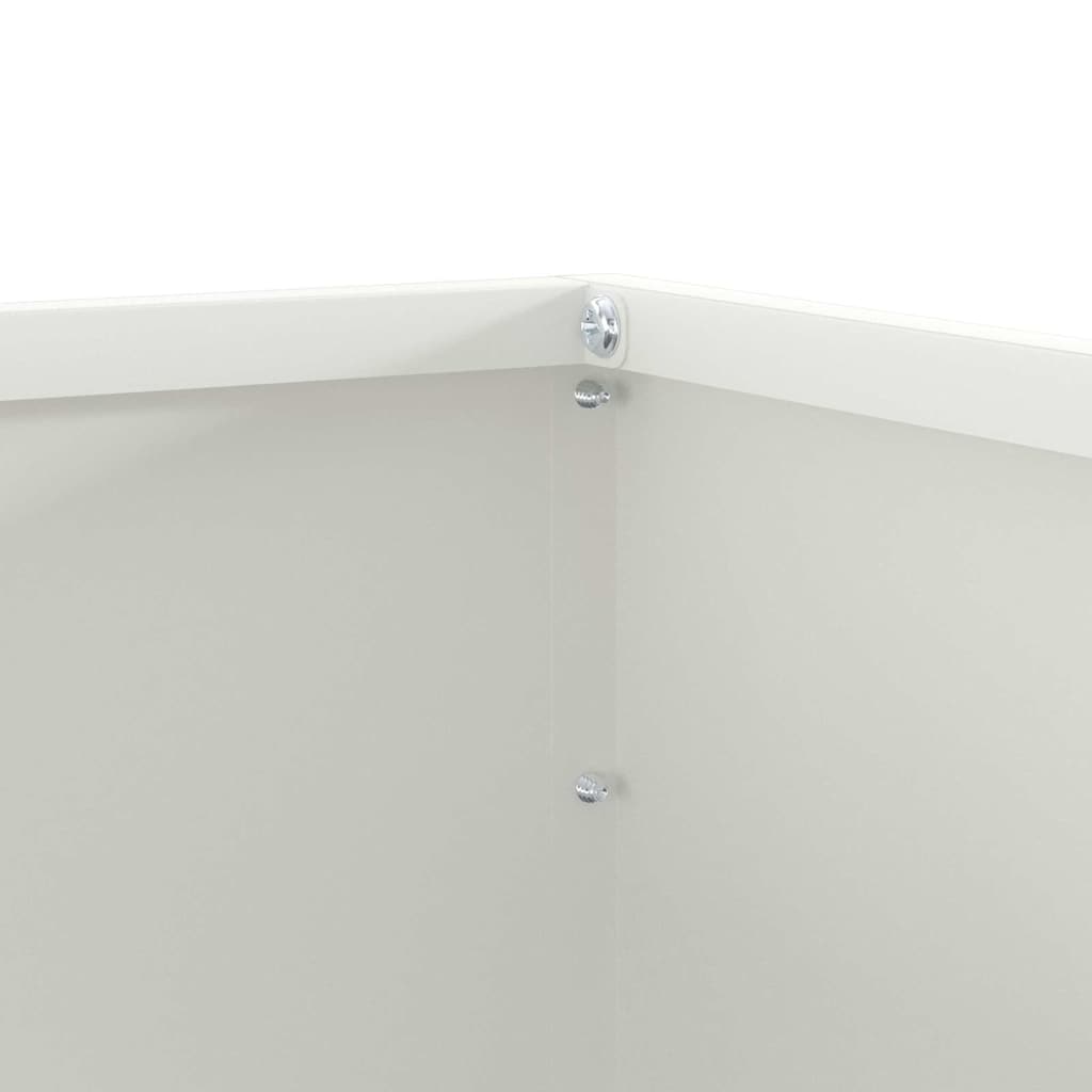 Lawn Edging White 50 x 50 x 13 cm Steel