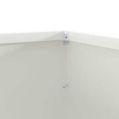 Lawn Edging White 50 x 50 x 13 cm Steel