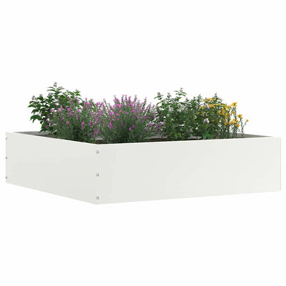 Lawn Edging White 50 x 50 x 13 cm Steel
