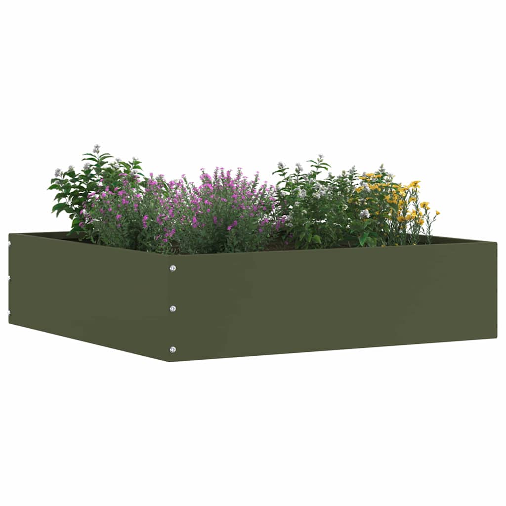 Lawn Edging Olive green 50 x 50 x 13 cm Steel