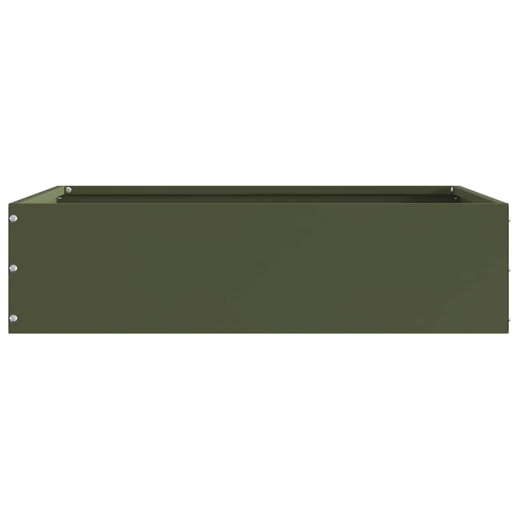 Lawn Edging 6 pcs Olive Green 50 x 50 x 13 cm Steel