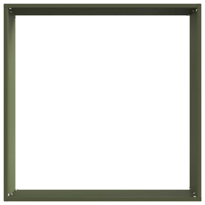 Lawn Edging 6 pcs Olive Green 50 x 50 x 13 cm Steel