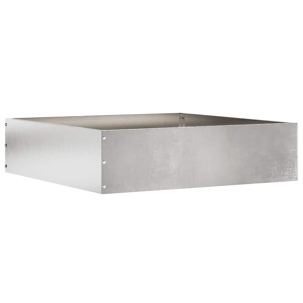 Lawn Edging 6 pcs 50 x 50 x 13 cm Stainless Steel Silver