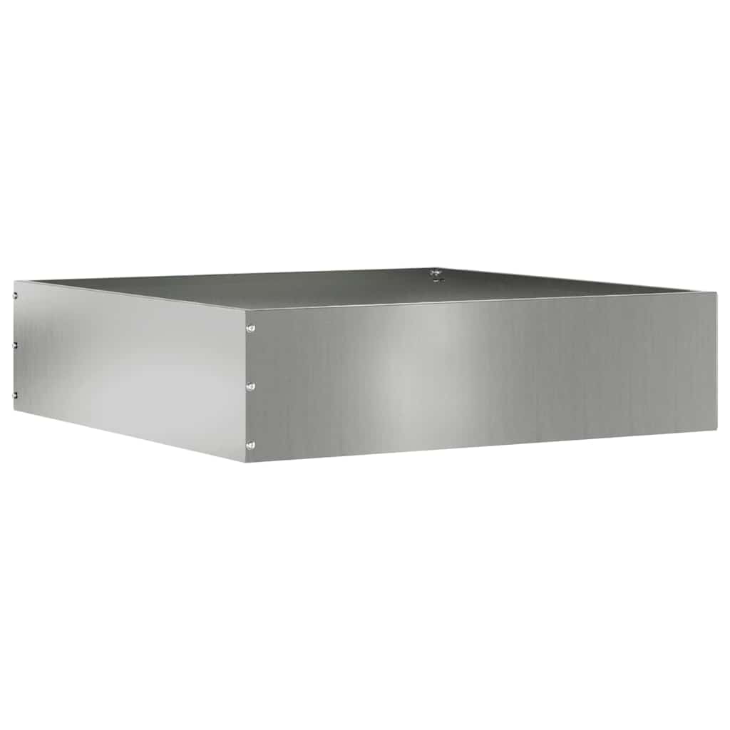 Lawn Edging 6 pcs 50 x 50 x 13 cm Galvanised Steel Silver
