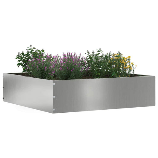 Lawn Edging 6 pcs 50 x 50 x 13 cm Galvanised Steel Silver