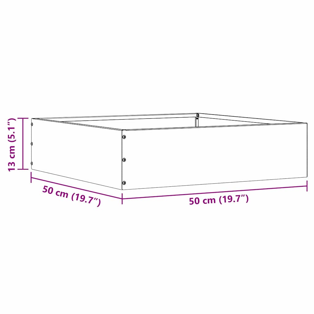 Lawn Edging 6 pcs 50 x 50 x 13 cm Galvanised Steel Silver