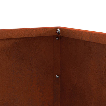 Lawn Edging 6 pcs Rusty 50 x 50 x 13 cm Weathering Steel