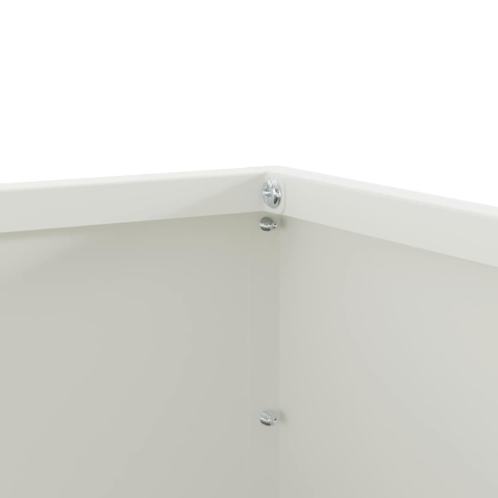 Lawn Edging White 60 x 60 x 13 cm Steel