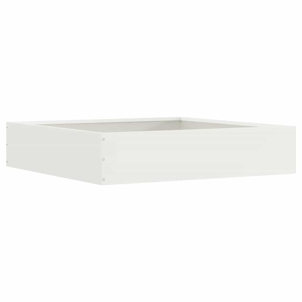 Lawn Edging 6 pcs White 60 x 60 x 13 cm Steel