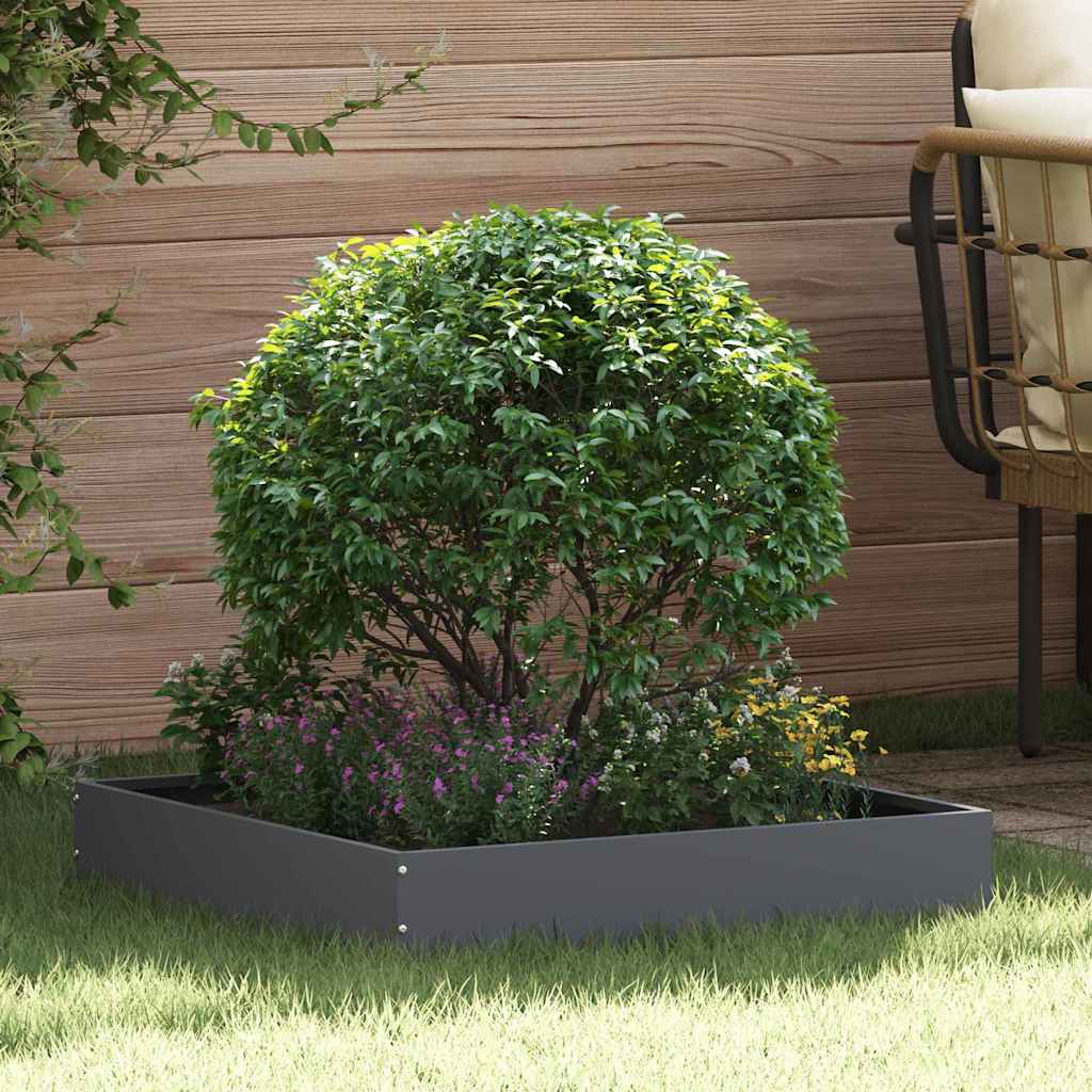 Lawn Edging Anthracite 60 x 60 x 13 cm Steel