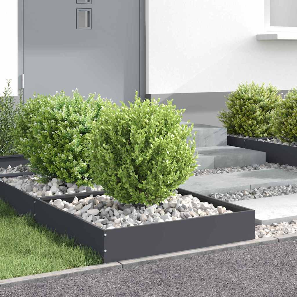 Lawn Edging Anthracite 60 x 60 x 13 cm Steel