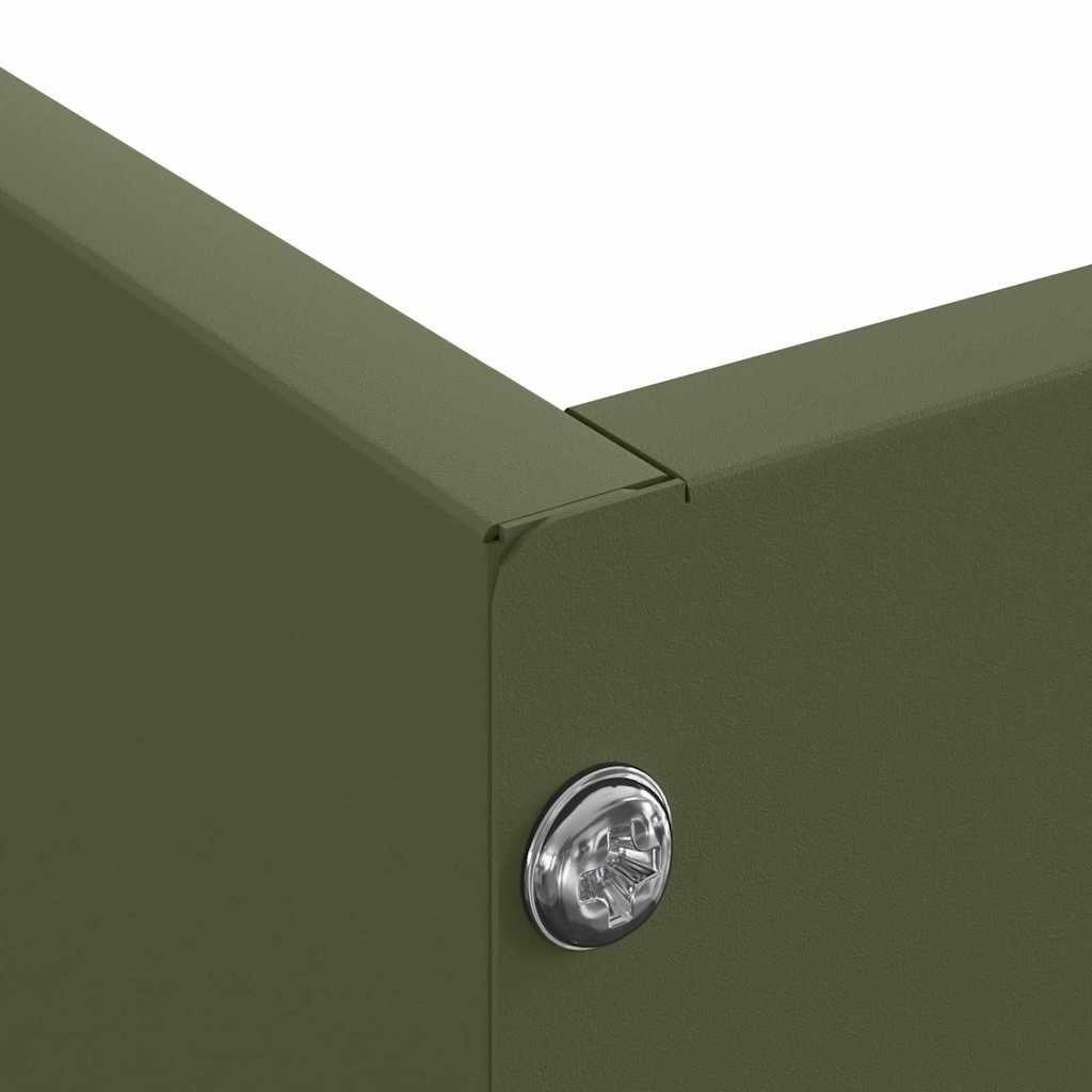 Lawn Edging Olive Green 60 x 60 x 13 cm Steel