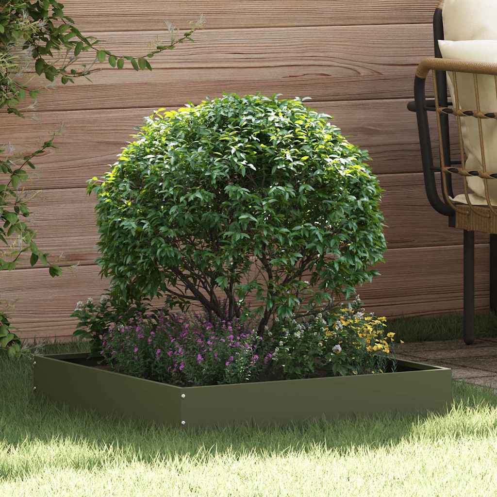 Lawn Edging Olive Green 60 x 60 x 13 cm Steel