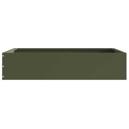 Lawn Edging 6 pcs Olive Green 60 x 60 x 13 cm Steel