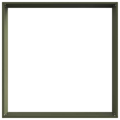 Lawn Edging 6 pcs Olive Green 60 x 60 x 13 cm Steel