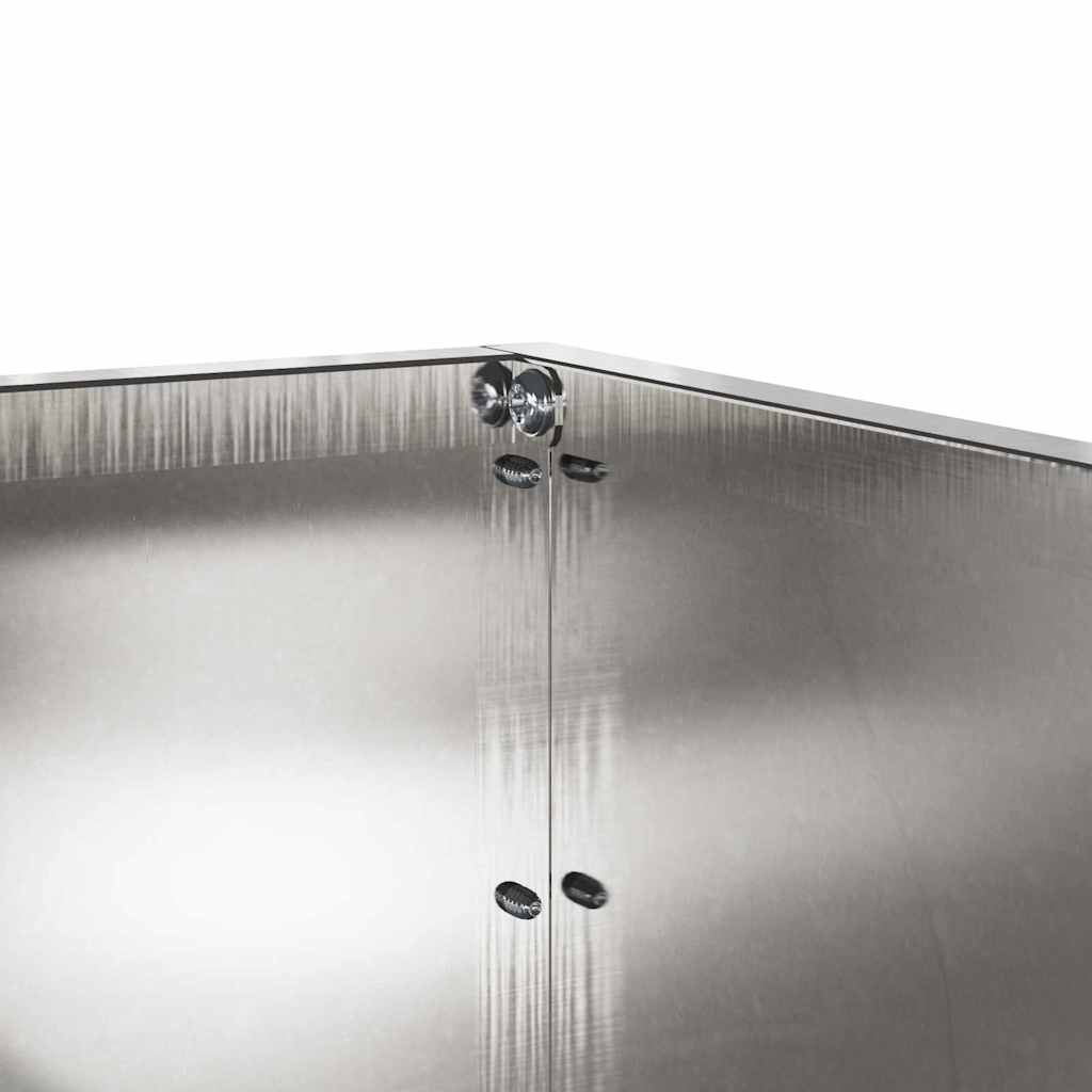 Lawn Edging 60 x 60 x 13 cm Stainless Steel Silver