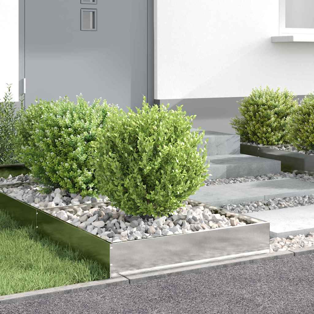 Lawn Edging 60 x 60 x 13 cm Stainless Steel Silver