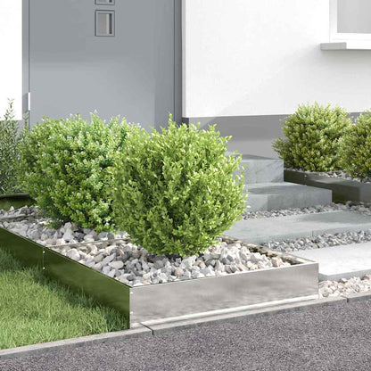 Lawn Edging 60 x 60 x 13 cm Stainless Steel Silver