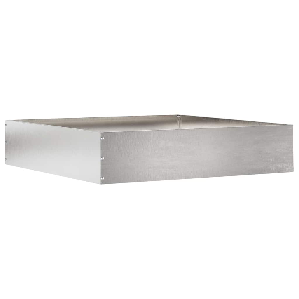 Lawn Edging 60 x 60 x 13 cm Stainless Steel Silver