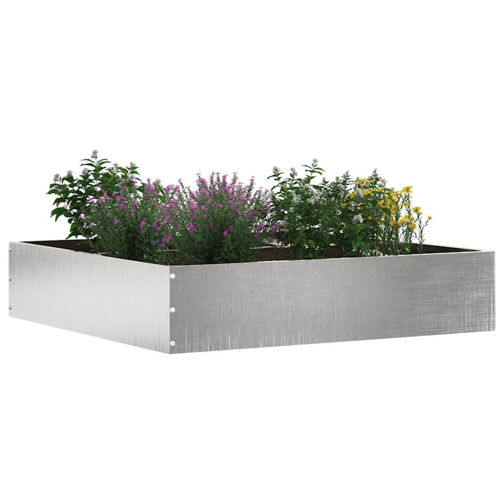 Lawn Edging 60 x 60 x 13 cm Stainless Steel Silver