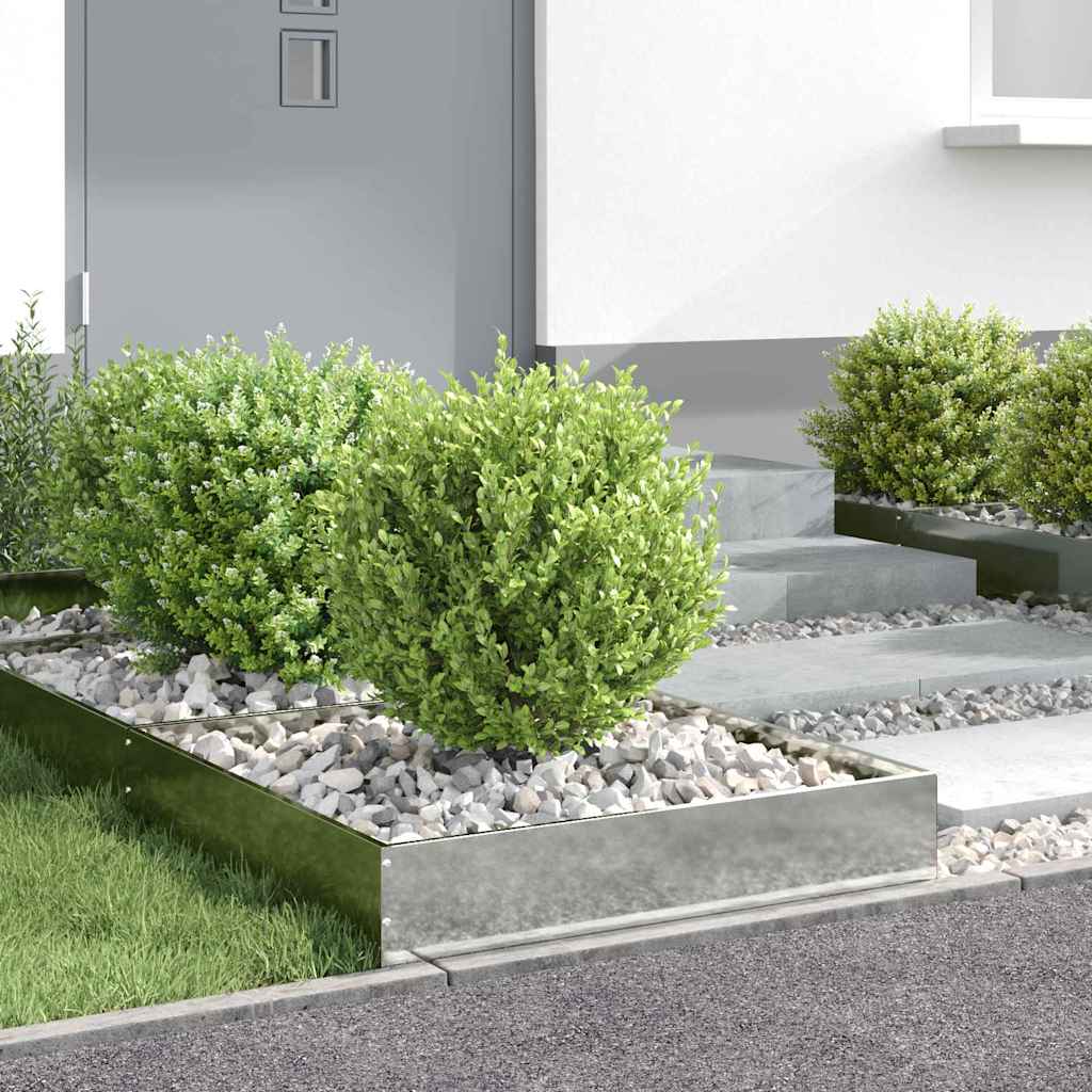 Lawn Edging Silver 60 x 60 x 13 cm Galvanised Steel