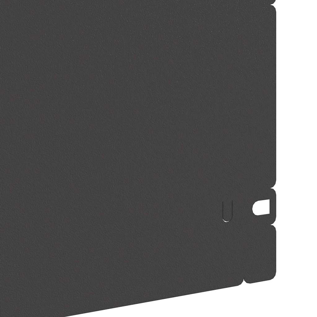 Lawn Edgings 10 pcs Black 103 x 0.05 x 22 cm Steel