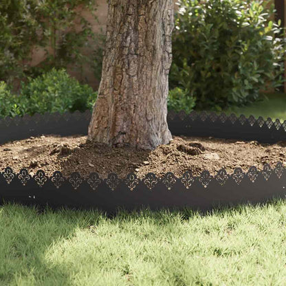 Lawn Edgings 20 pcs Black 103 x 0.05 x 22 cm Steel