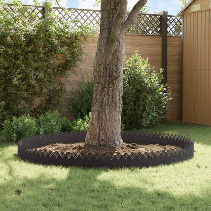 Lawn Edgings 20 pcs Black 103 x 0.05 x 22 cm Steel