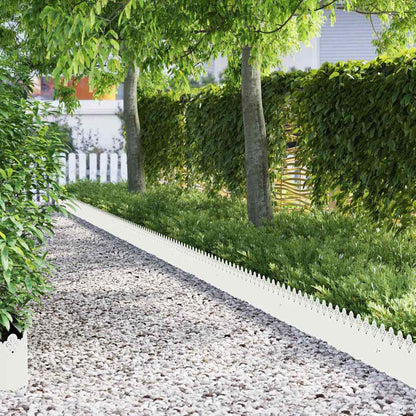 Lawn Edgings 20 pcs White 103 x 0.05 x 22 cm Steel