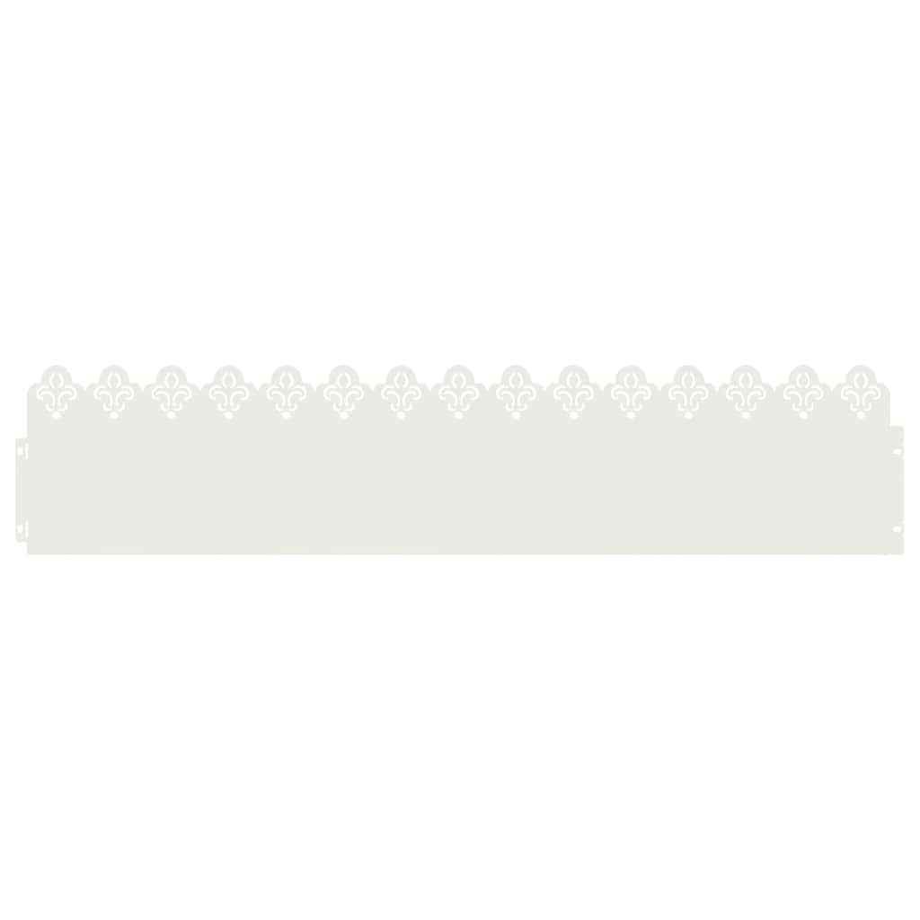 Lawn Edgings 20 pcs White 103 x 0.05 x 22 cm Steel