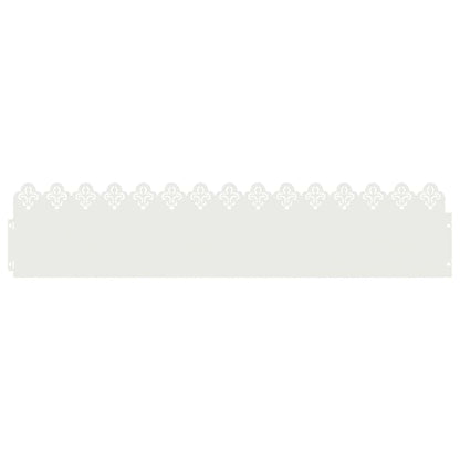 Lawn Edgings 30 pcs White 103 x 0.05 x 22 cm Steel