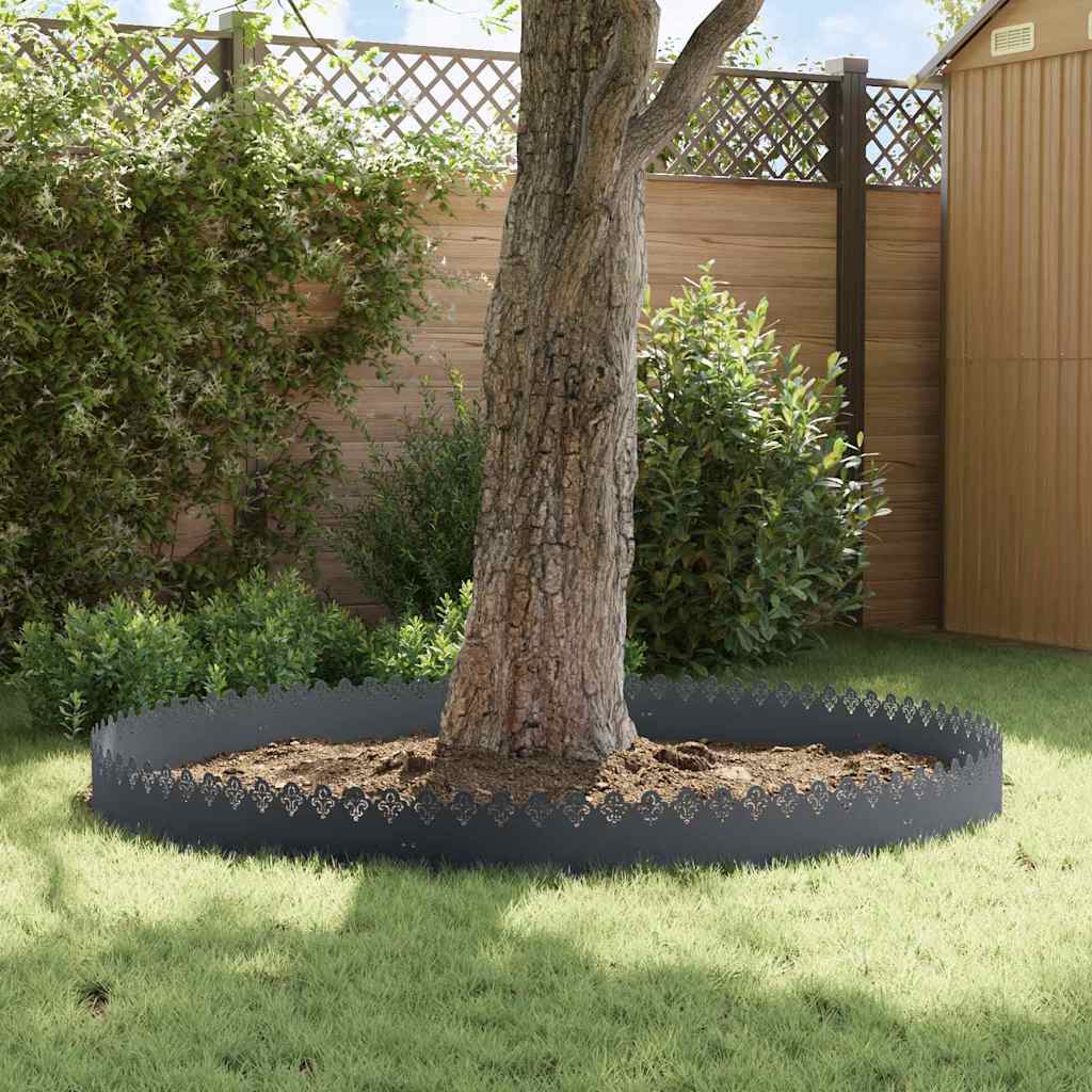 Lawn Edgings 30 pcs Anthracite 103 x 0.05 x 22 cm Steel