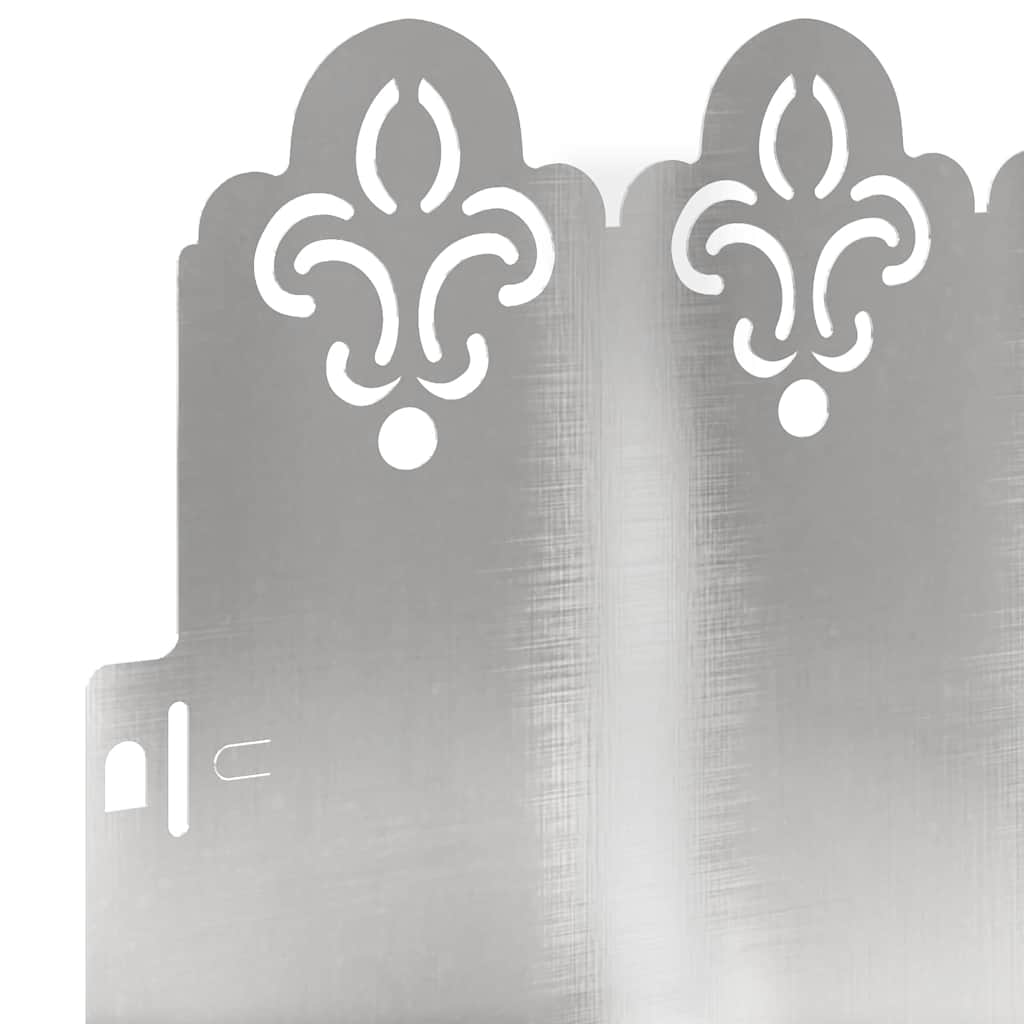 Lawn Edgings 20 pcs 103 x 0.05 x 22 cm Stainless Steel Silver