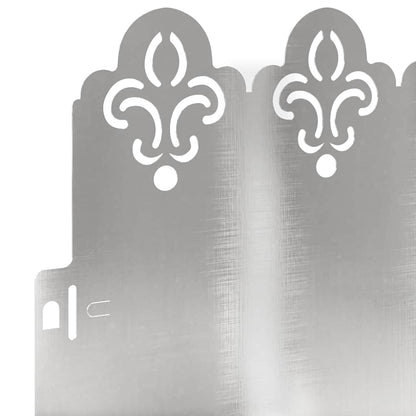 Lawn Edgings 20 pcs 103 x 0.05 x 22 cm Stainless Steel Silver