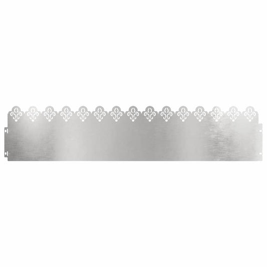 Lawn Edgings 30 pcs 103 x 0.05 x 22 cm Stainless Steel Silver